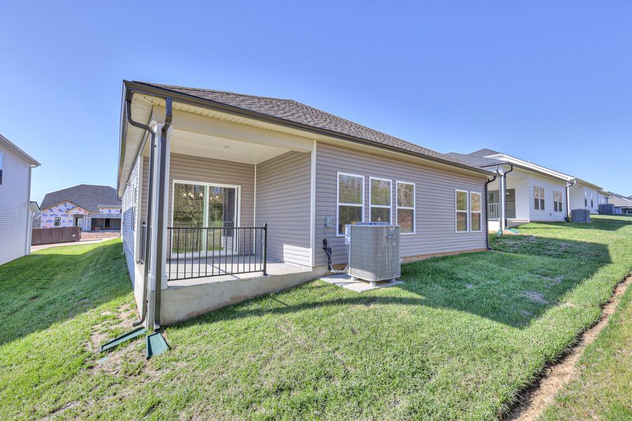 Enjoy summer nights on the covered back patio.