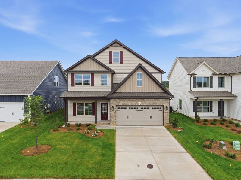 Representative exterior photo of a completed home built from the Jamestown by Keystone Homes NC in Sullivans Reserve, Walkertown, NC (Image 37).