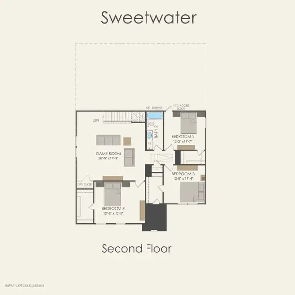 2D floor plan layout for the Sweetwater by Pulte Homes in West Cypress Hills, Spicewood, TX (Image 4). 2D floor plan layout for the Sweetwater by Pulte Homes in West Cypress Hills, Spicewood, TX (Image 4).
