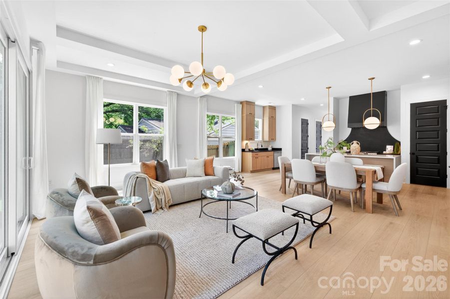 Furnished interior view inside a new home in , Charlotte (Image 12).