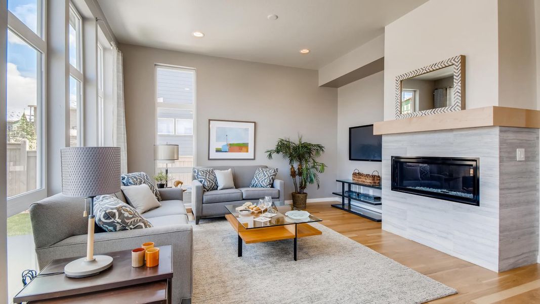 Representative furnished interior of a home built from the 2100 2-Story Front Load by Markel Homes in West Grange, Longmont (Image 18).