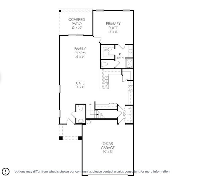 2D floor plan layout for the Springfield II - 40' Homesites by Dream Finders Homes in Cedar Creek, Jacksonville, FL (Image 3).