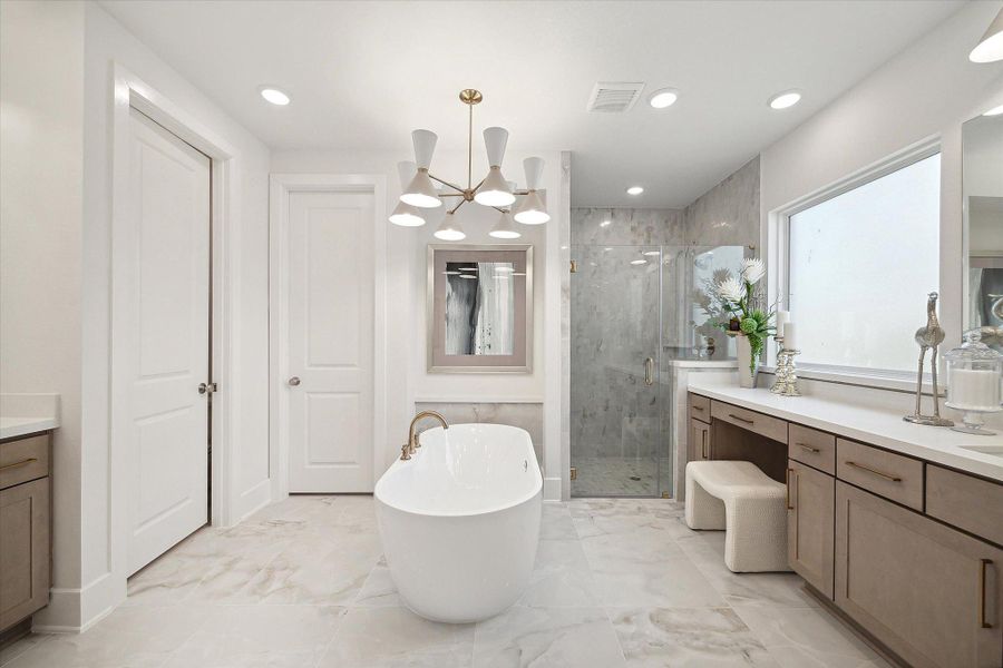 Representative furnished interior of a home built from the The Carter Z by Westin Homes in The Woodlands Hills – 65', Willis (Image 13).