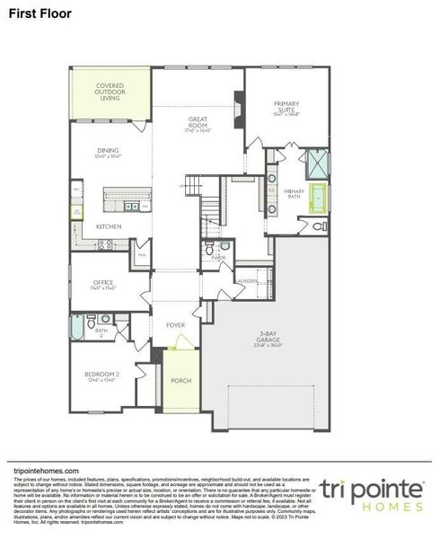 2D floor plan layout of this home in Woodson’s Reserve, Spring, TX (Image 4).
