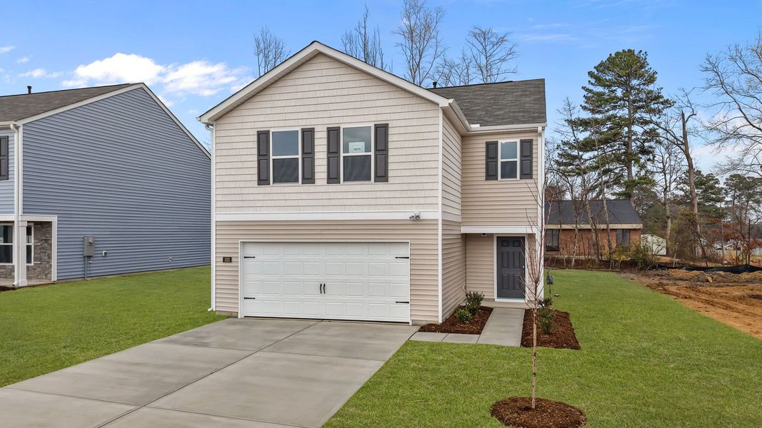 Front exterior of a new home in Hunter Hill, Rocky Mount, NC, highlighting curb appeal (Image 18).