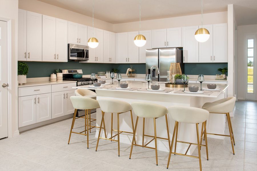Representative furnished interior of a home built from the Hampton II by Park Square Residential in Leela Reserve, Tavares (Image 6).