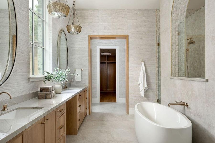 Furnished interior view inside a new home in , Dallas (Image 13).
