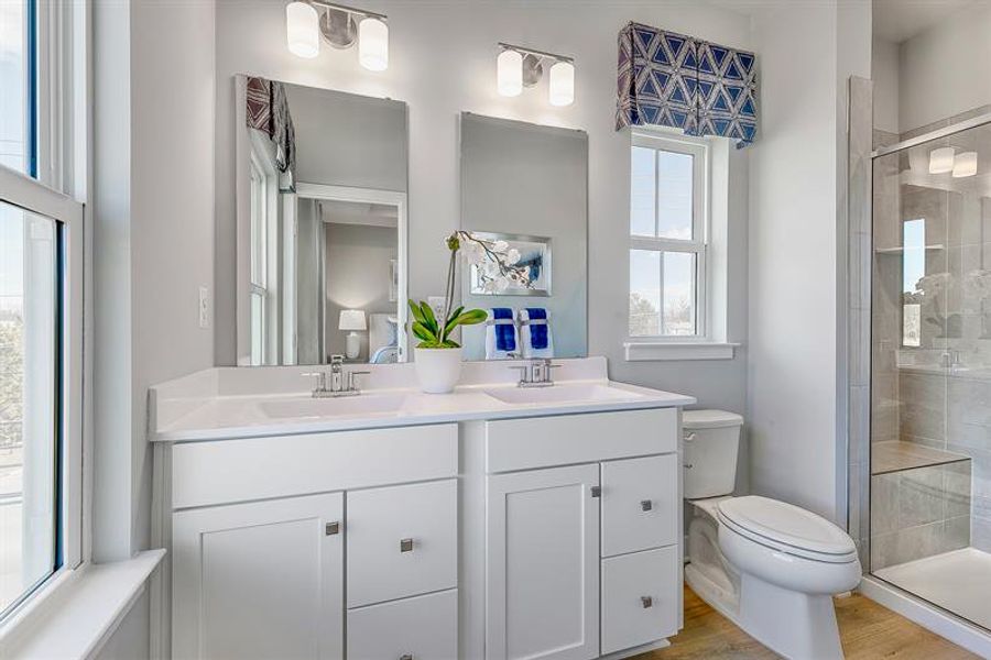 Representative furnished interior of a home built from the Mayer by Ryan Homes in Stowe Branch Townhomes, Charlotte (Image 28).