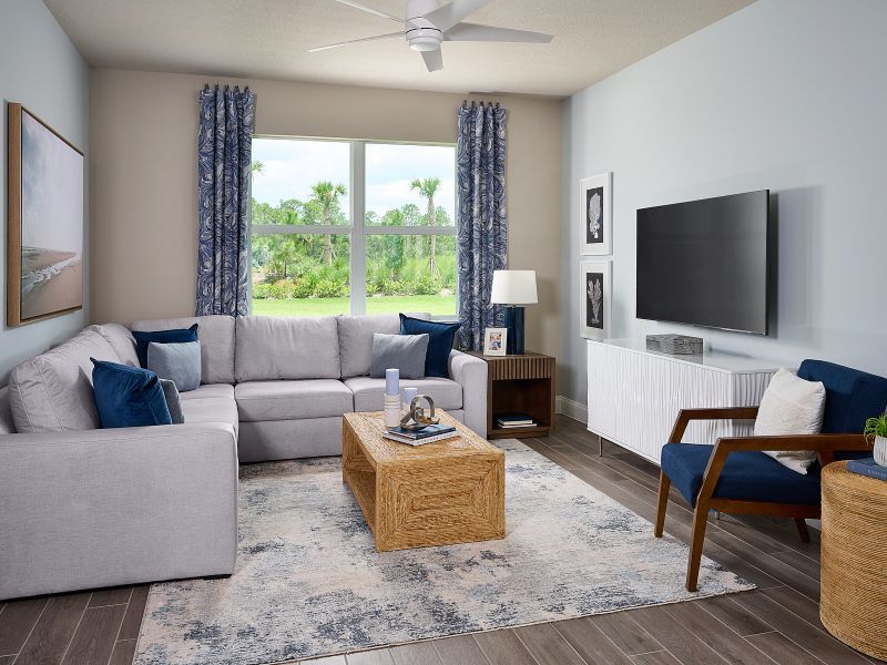 Furnished interior view inside a new home in Crescent Lakes - Reserve Series, Punta Gorda (Image 6). Furnished interior view inside a new home in Crescent Lakes - Reserve Series, Punta Gorda (Image 6).