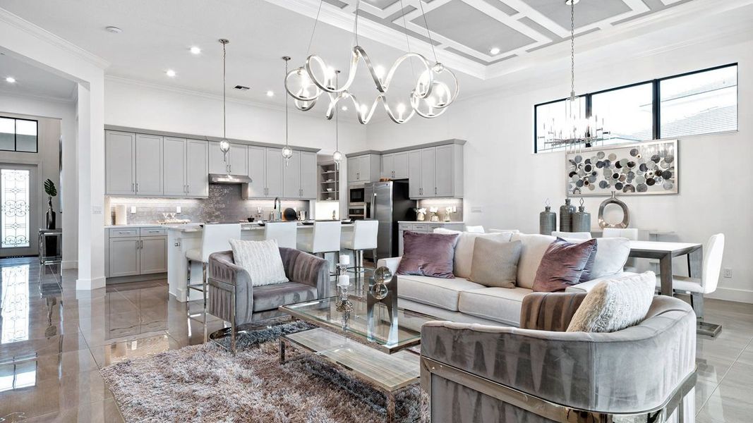 Great Room to Kitchen - Model Shown from sister community Great Room to Kitchen - Model Shown from sister community
