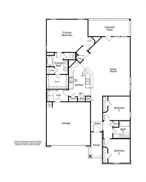 This floor plan features 3 bedrooms, 2 full baths, and over 1,700 square feet of living space.