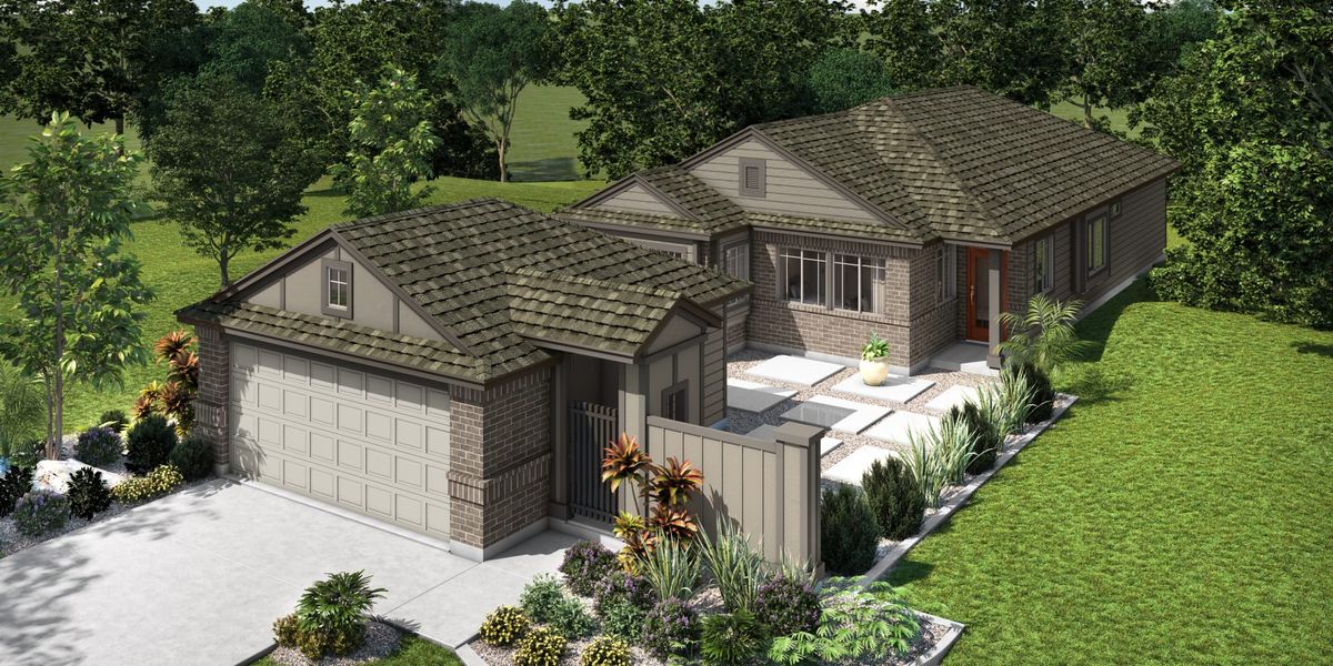 Representative exterior photo of a completed home built from the Clements by Pacesetter Homes in Elevon, Lavon, TX (Image 24).