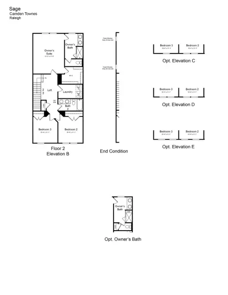 2D floor plan layout of this home in Camden, Angier, NC (Image 3).