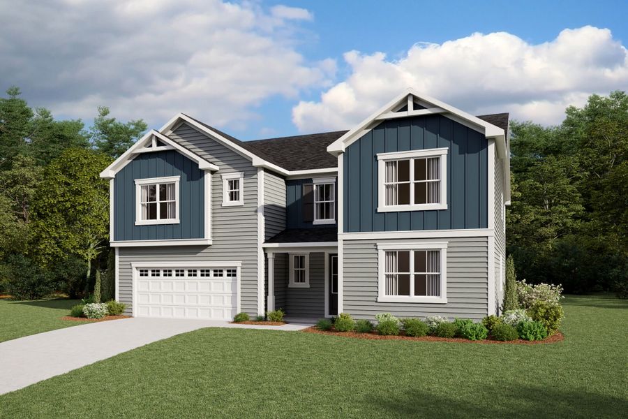 Representative exterior photo of a completed home built from the Yosemite by Mattamy Homes in Magnolia Park, Garner, NC (Image 2). Representative exterior photo of a completed home built from the Yosemite by Mattamy Homes in Magnolia Park, Garner, NC (Image 2).