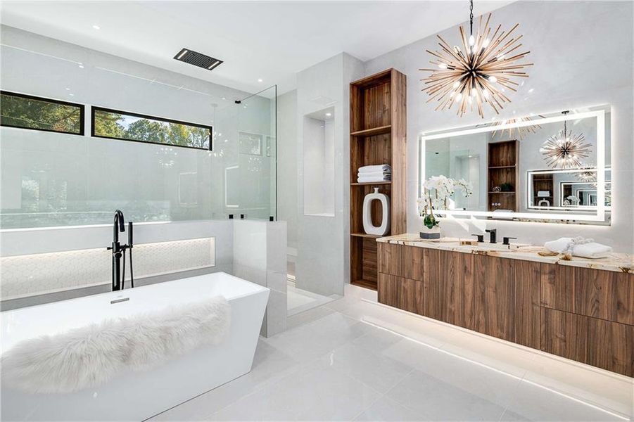 Furnished interior view inside a new home in , Sandy Springs (Image 7). Furnished interior view inside a new home in , Sandy Springs (Image 7).