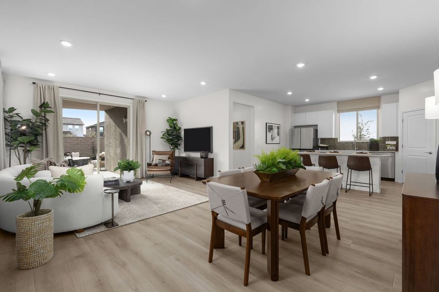 Representative furnished interior of a home built from the 1465 Modeled by KB Home in Mirador Ridge Blossom, Tucson (Image 4).