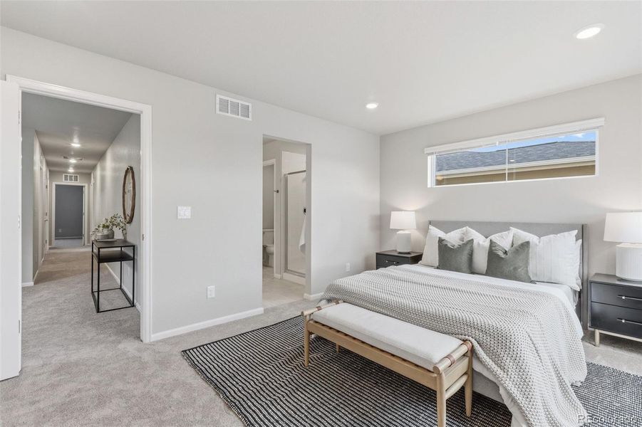 Furnished interior view inside a new home in Woodrose at Painted Prairie, Aurora (Image 5).