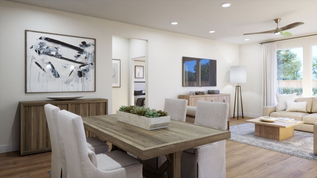 Representative furnished interior of a home built from the 4012 by Risewell Homes in Parkton Square, Kyle (Image 6).