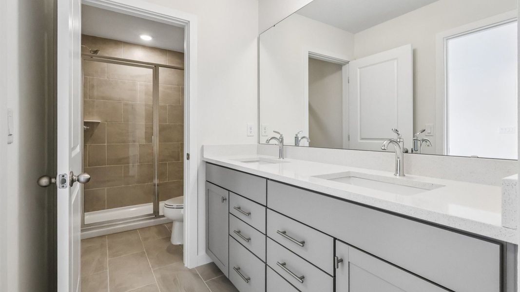 Furnished interior view inside a new home in Cyrene at Harmony, St. Cloud (Image 17).