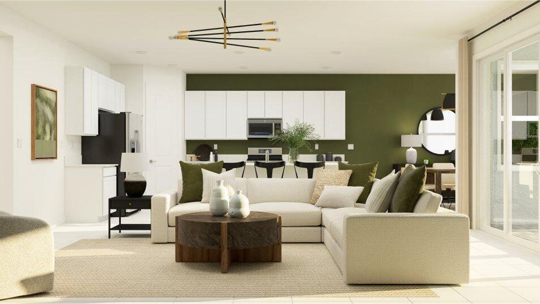 Furnished interior view inside a new home in Arden: The Providence Collection, Loxahatchee (Image 6).