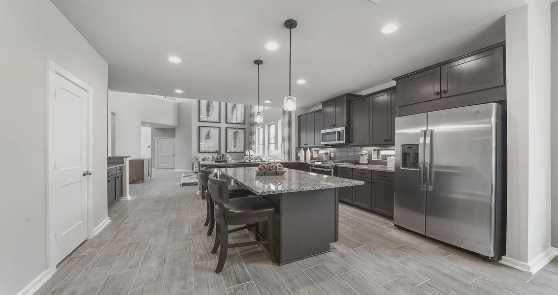 Representative furnished interior of a home built from the Durham by Chesmar Homes in Wood Leaf Reserve, Tomball (Image 7).