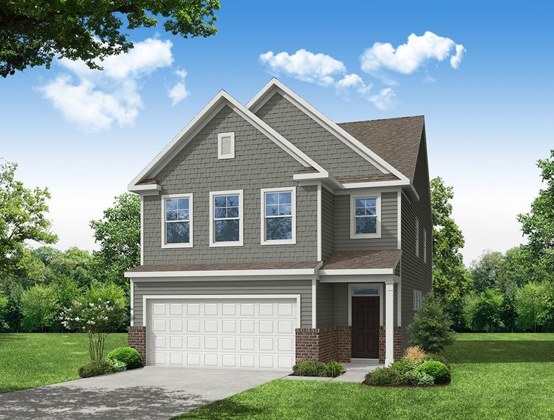 Representative exterior photo of a completed home built from the Dillon by Eastwood Homes in Caldwell Forest, Charlotte, NC (Image 7).