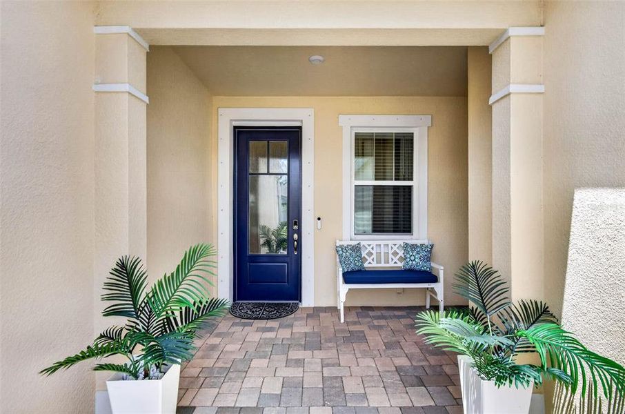 Exterior details and patio area of a home in The Preserve at La Paloma, Sun City Center (Image 3).