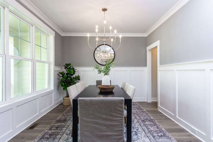 Representative furnished interior of a home built from the Fairfield Craftsman by Homes by Dickerson in The View, Durham (Image 5).