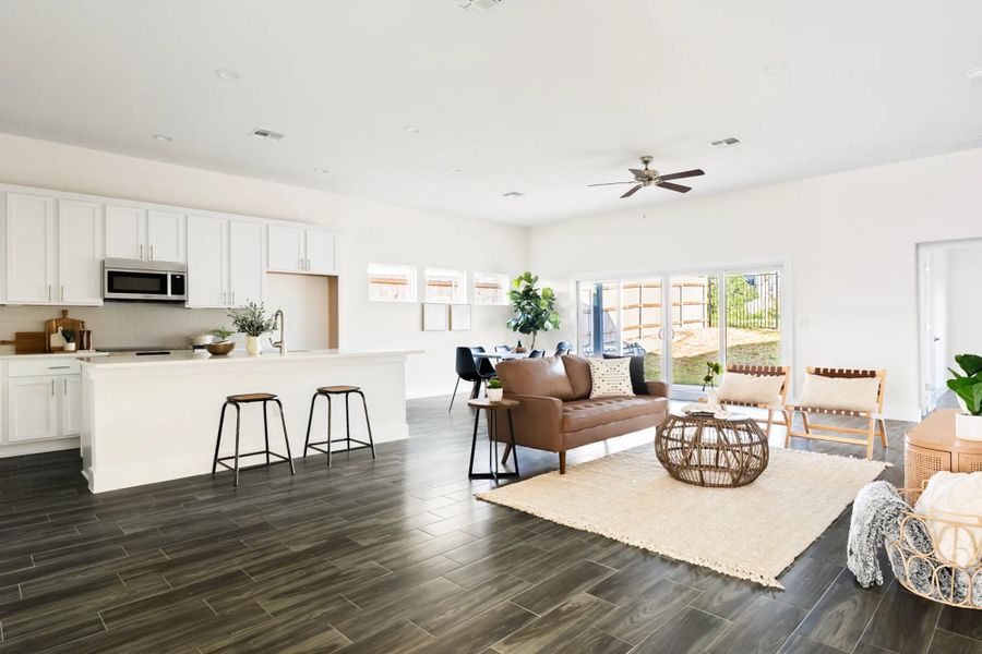 Representative furnished interior of a home built from the The Summerville 50's by AHA Dream Homes, LLC in Whisper Valley, Manor (Image 21). Representative furnished interior of a home built from the The Summerville 50's by AHA Dream Homes, LLC in Whisper Valley, Manor (Image 21).