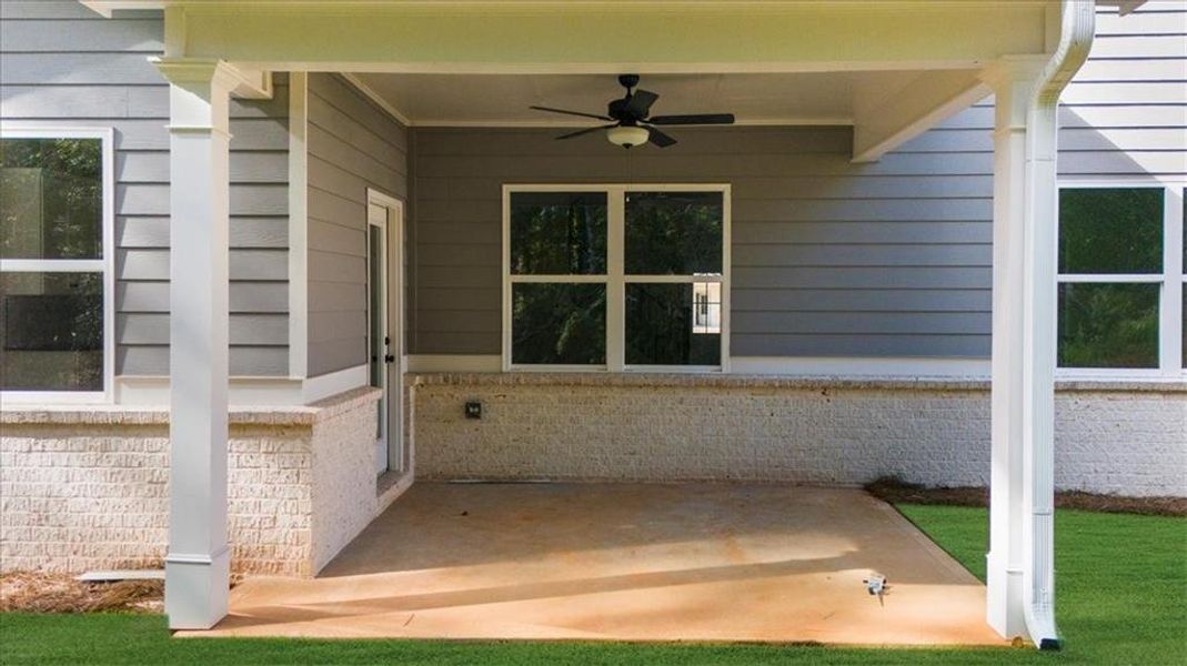 Exterior details and patio area of a home in , Flowery Branch (Image 23).