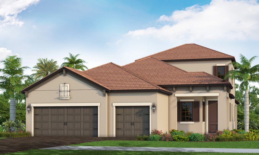 Representative exterior photo of a completed home built from the Ocean Front by Neal Communities in Vistera of Venice, Venice, FL (Image 5).