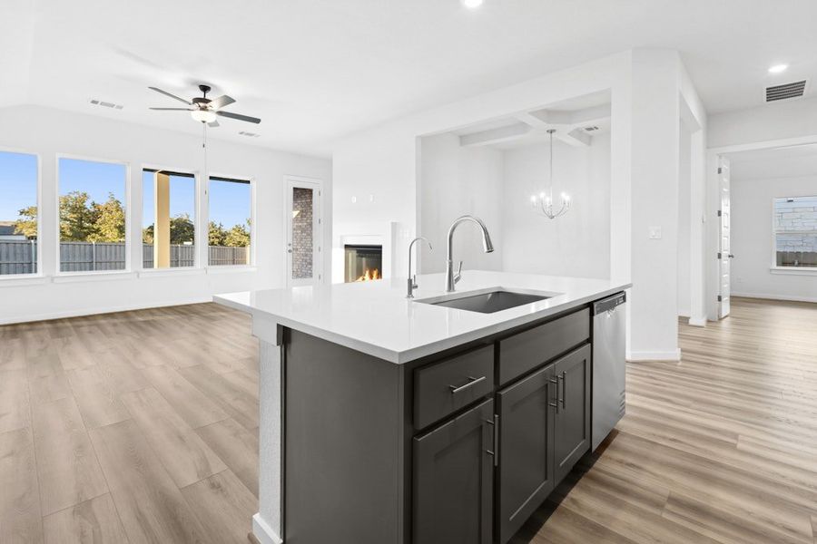 Furnished interior view inside a new home in The Colony, Bastrop (Image 8).