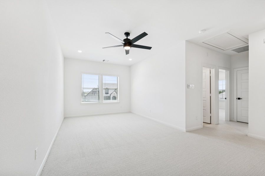 Representative unfurnished interior of a home built from the The Gammill by David Weekley Homes in Pecan Square - Estates, Northlake (Image 8). Representative unfurnished interior of a home built from the The Gammill by David Weekley Homes in Pecan Square - Estates, Northlake (Image 8).