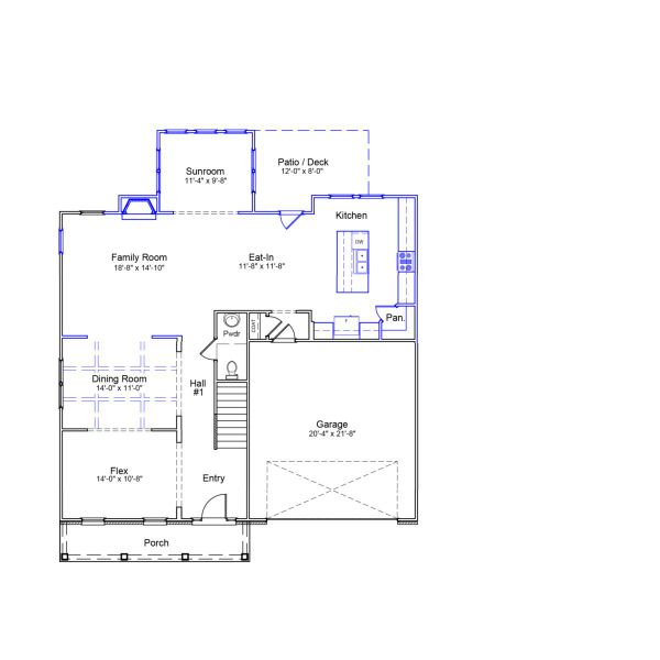 2D floor plan layout of this home in Pebble Branch, Chapin, SC (Image 2).