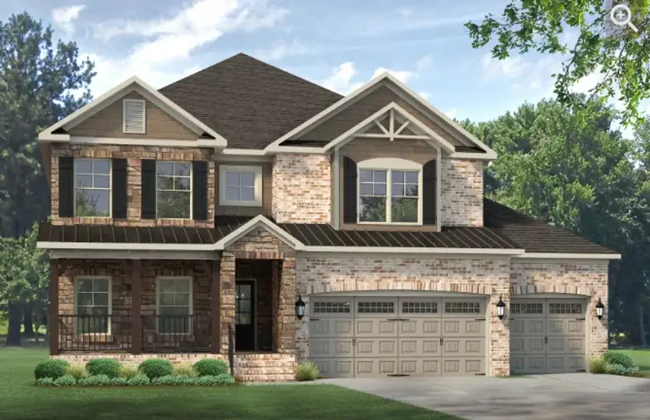 Representative exterior photo of a completed home built from the Hanover Lux by Keystone Homes NC in Preserve at Carriage Cove, Oak Ridge, NC (Image 41).