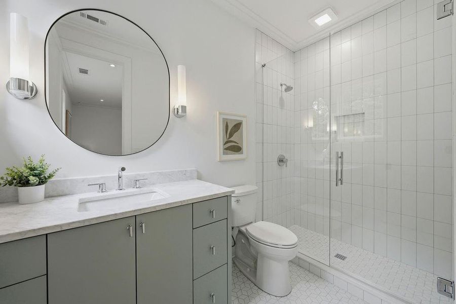 Furnished interior view inside a new home in , Atlanta (Image 65).