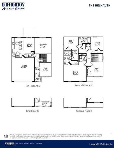 2D floor plan layout of this home in Pineview North, Summerville, SC (Image 5).