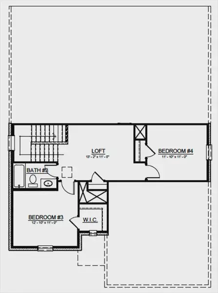 2D floor plan layout for the Heathbrook by Cambridge Homes in Rolling Ridge, Van Alstyne, TX (Image 10).