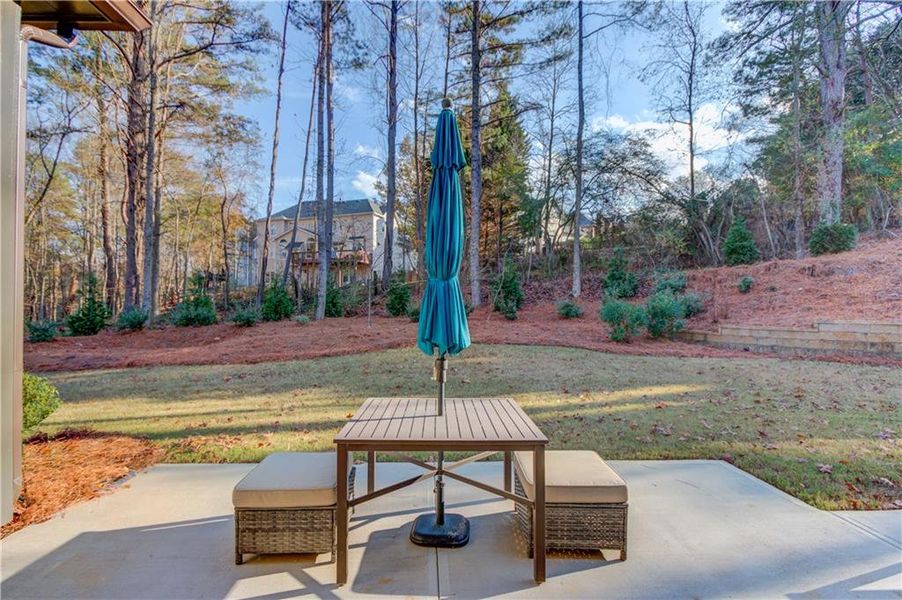 Exterior details and patio area of a home in , Suwanee (Image 27).