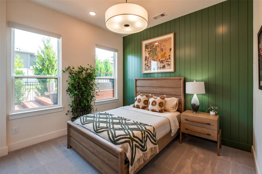 Tucked away and private 1st floor bedroom.