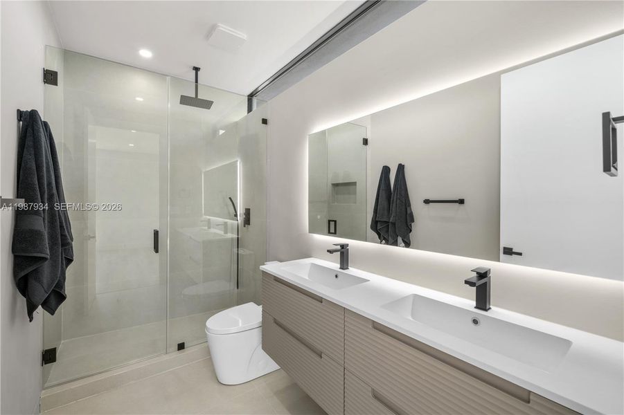 Furnished interior view inside a new home in , Miami (Image 9).