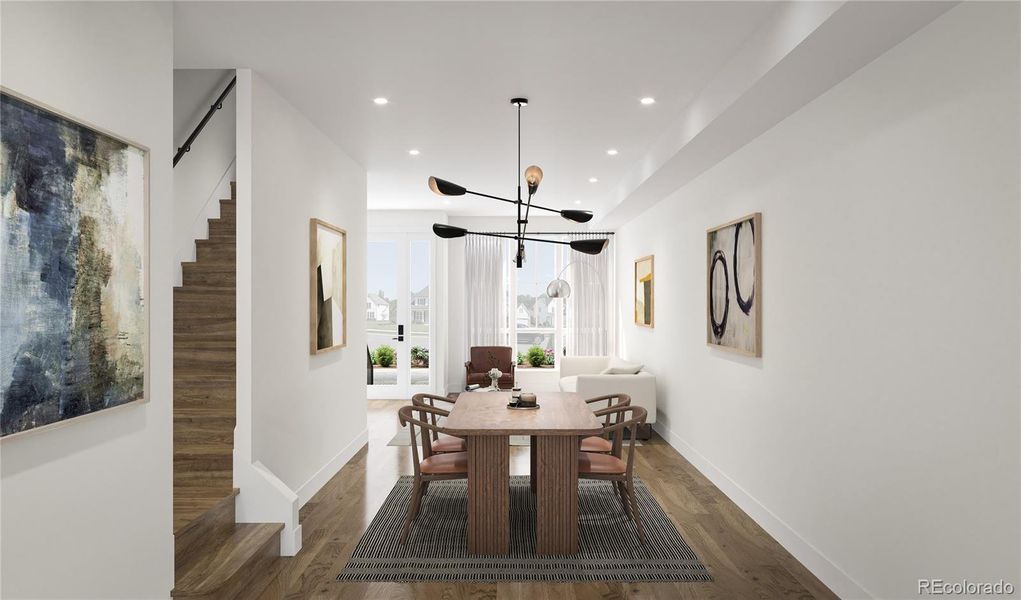 Furnished interior view inside a new home in , Denver (Image 10).