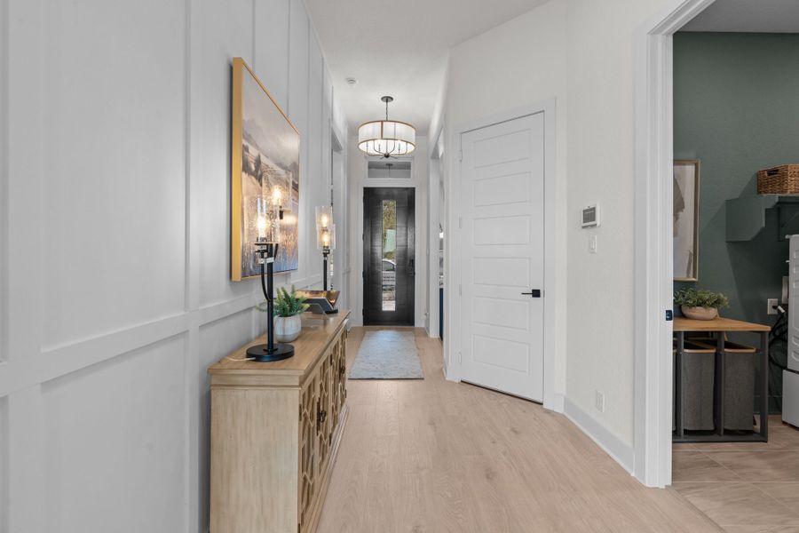 Furnished interior view inside a new home in Centero at Stone Oak, San Antonio (Image 7).