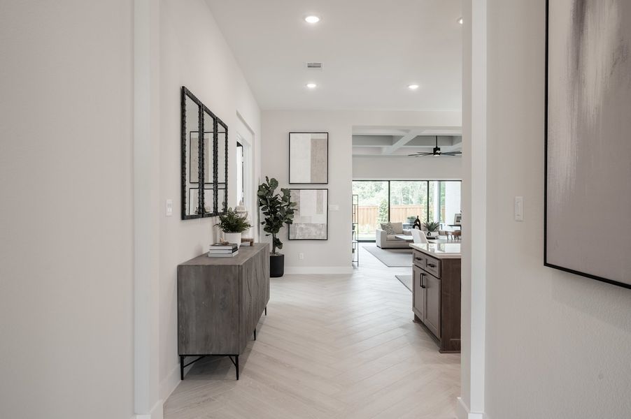 Representative furnished interior of a home built from the Carignan by Tri Pointe Homes in Woodson’s Reserve, Spring (Image 69).