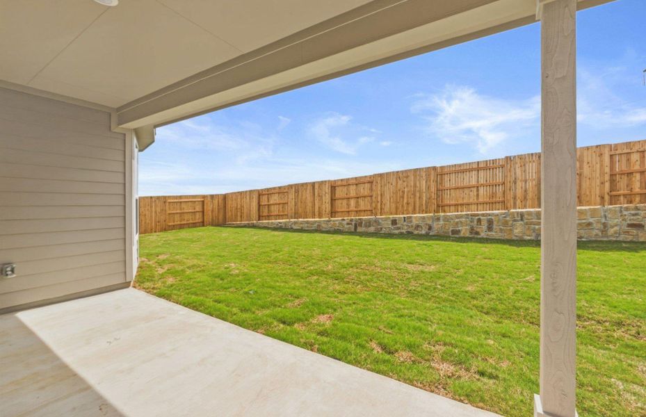 Exterior details and patio area of a home in Sunfield, Buda (Image 3). Exterior details and patio area of a home in Sunfield, Buda (Image 3).
