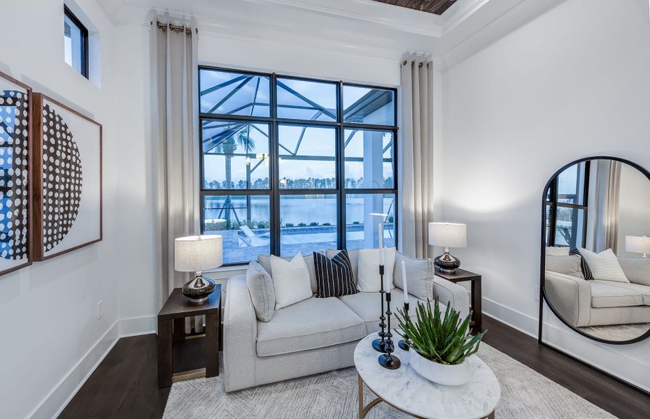 Representative furnished interior of a home built from the Sanibel by DiVosta in Orchid Isles, Palm Beach Gardens (Image 14).