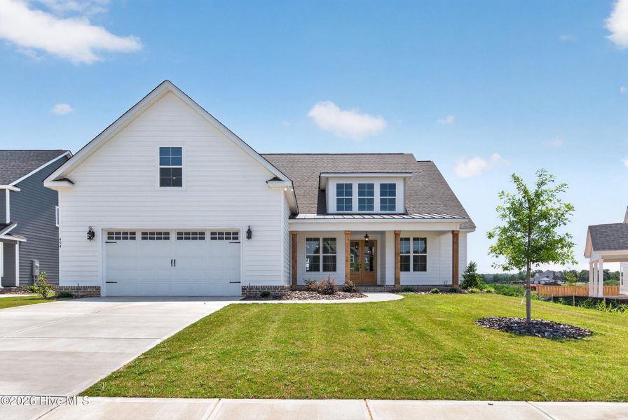 Front exterior of a new home in Highland Lakes, Evans, GA, highlighting curb appeal (Image 28).