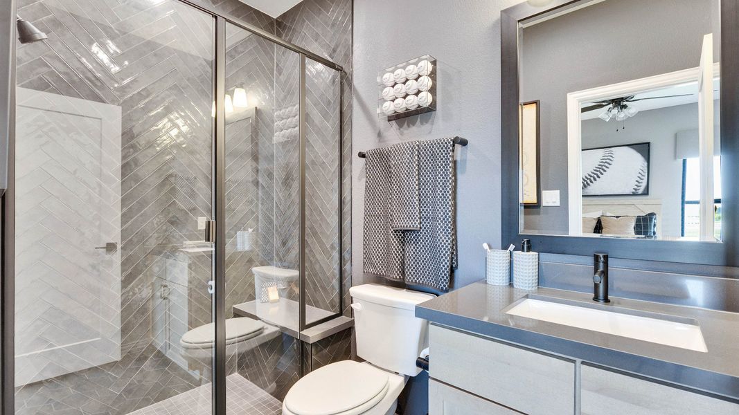 Representative furnished interior of a home built from the Elm by DRB Homes in Anthem, Kyle (Image 6).