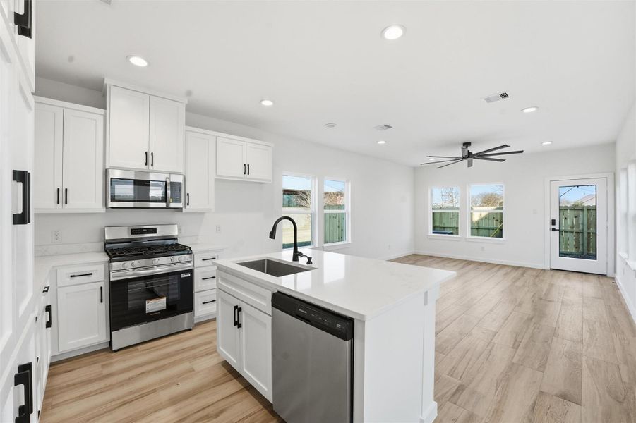 Furnished interior view inside a new home in , La Porte (Image 13). Furnished interior view inside a new home in , La Porte (Image 13).