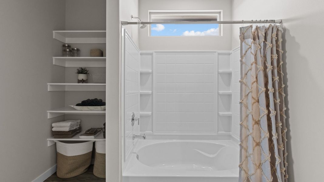 Furnished interior view inside a new home in Mustang Ridge, Andrews (Image 13).